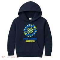 Sunflower Down Syndrome Awareness Kids Hoodie thumb 0