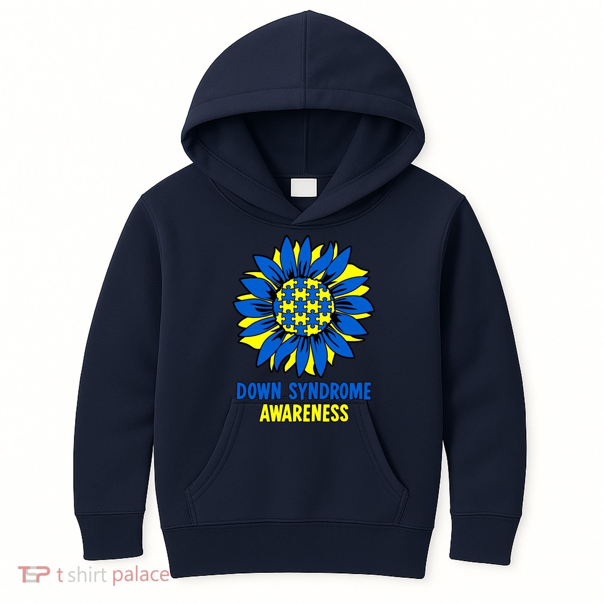 Sunflower Down Syndrome Awareness Kids Hoodie