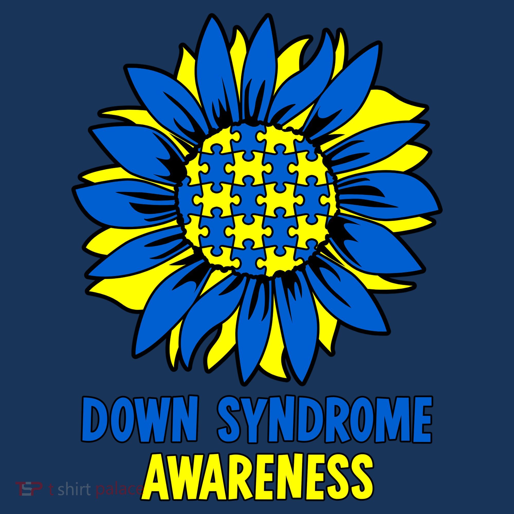 Sunflower Down Syndrome Awareness Kids Long Sleeve Shirt