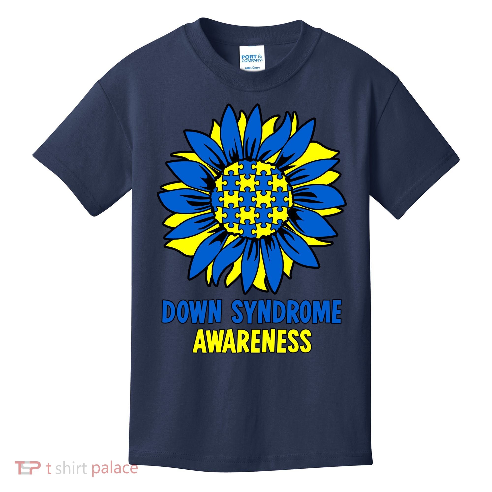 Sunflower Down Syndrome Awareness Kids T-Shirt