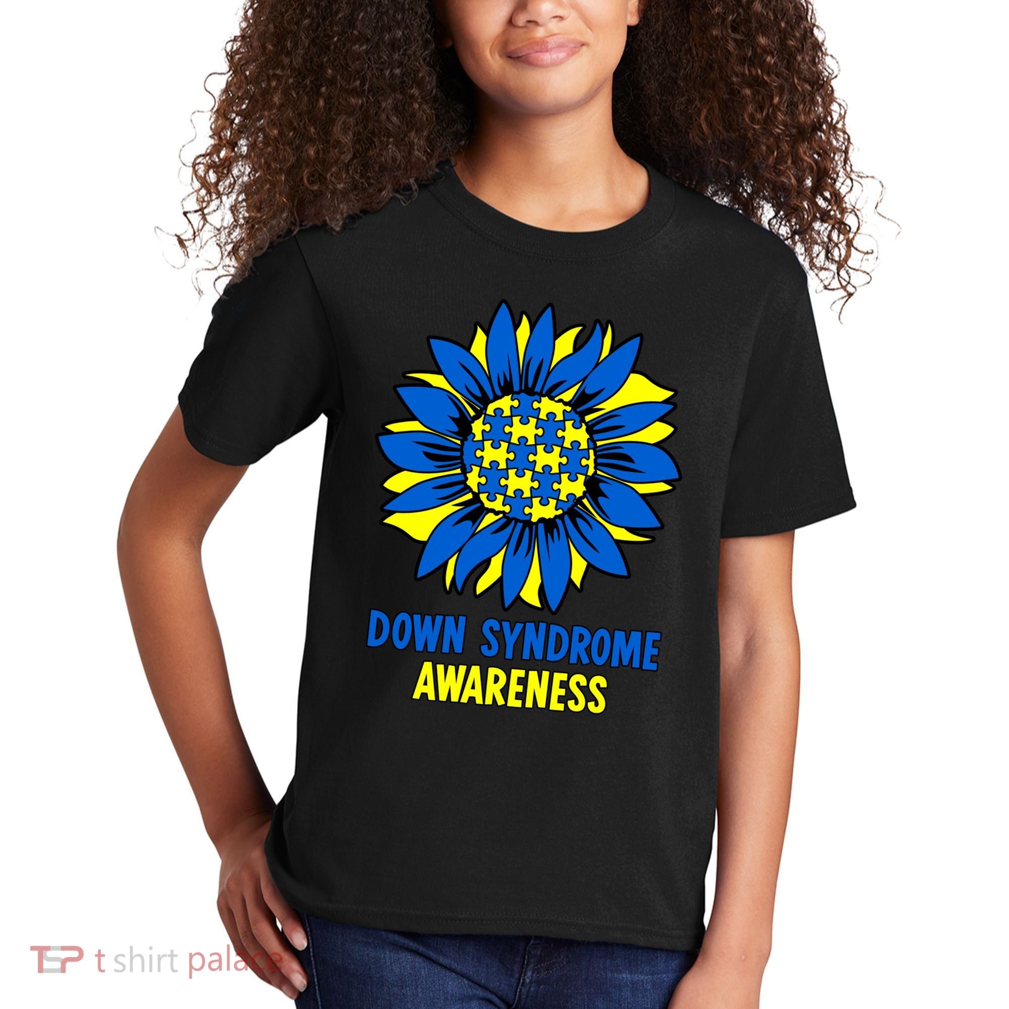 Sunflower Down Syndrome Awareness Kids T-Shirt