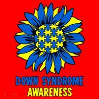 Sunflower Down Syndrome Awareness Santa Hat thumb 1
