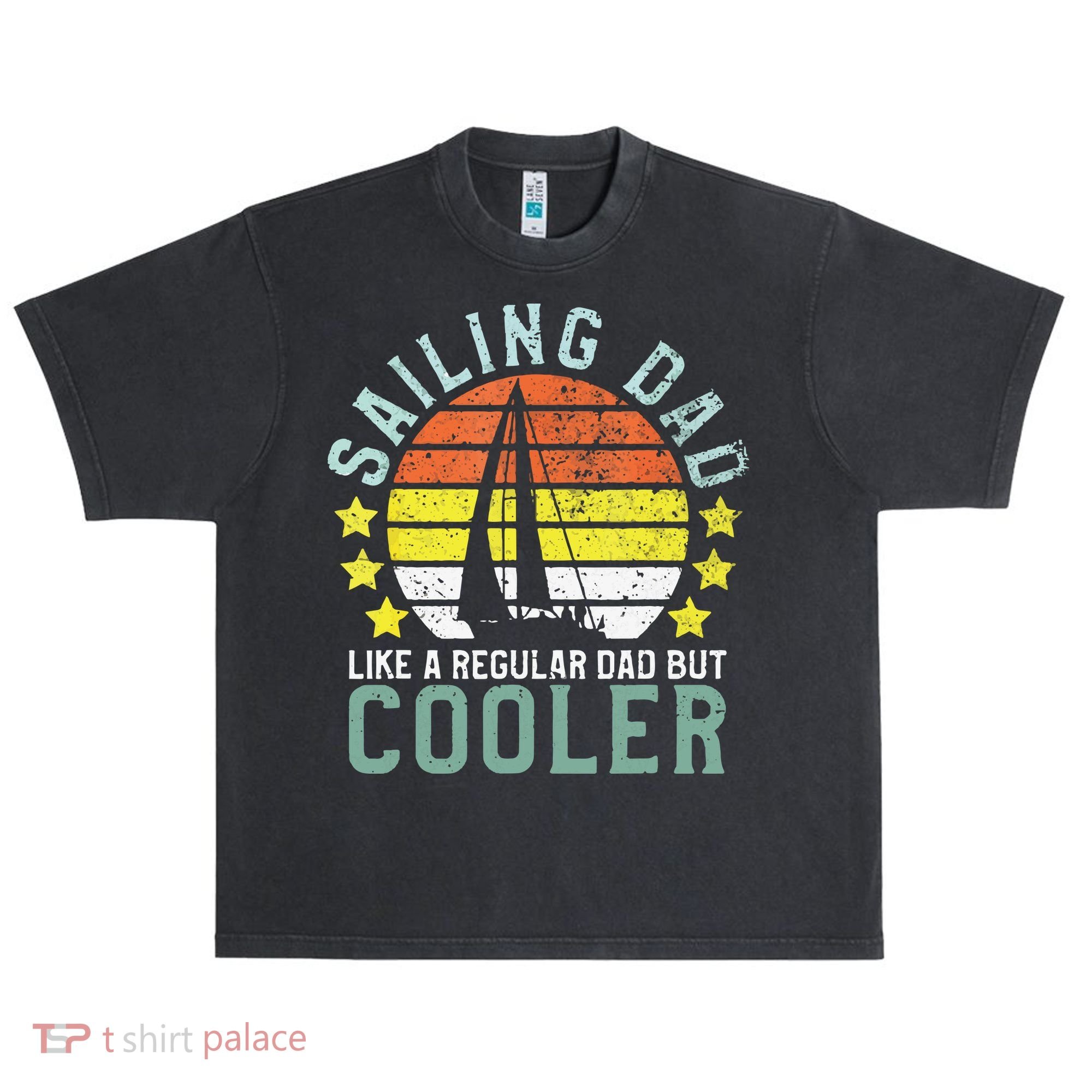 Sailing Dad | Sailboat Sailor Funny Father's Day Gift Urban Oversized Heavyweight T-Shirt