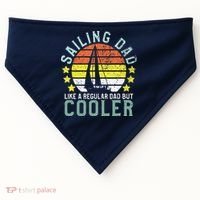 Sailing Dad | Sailboat Sailor Funny Father's Day Gift USA-Made Doggie Bandana thumb 0