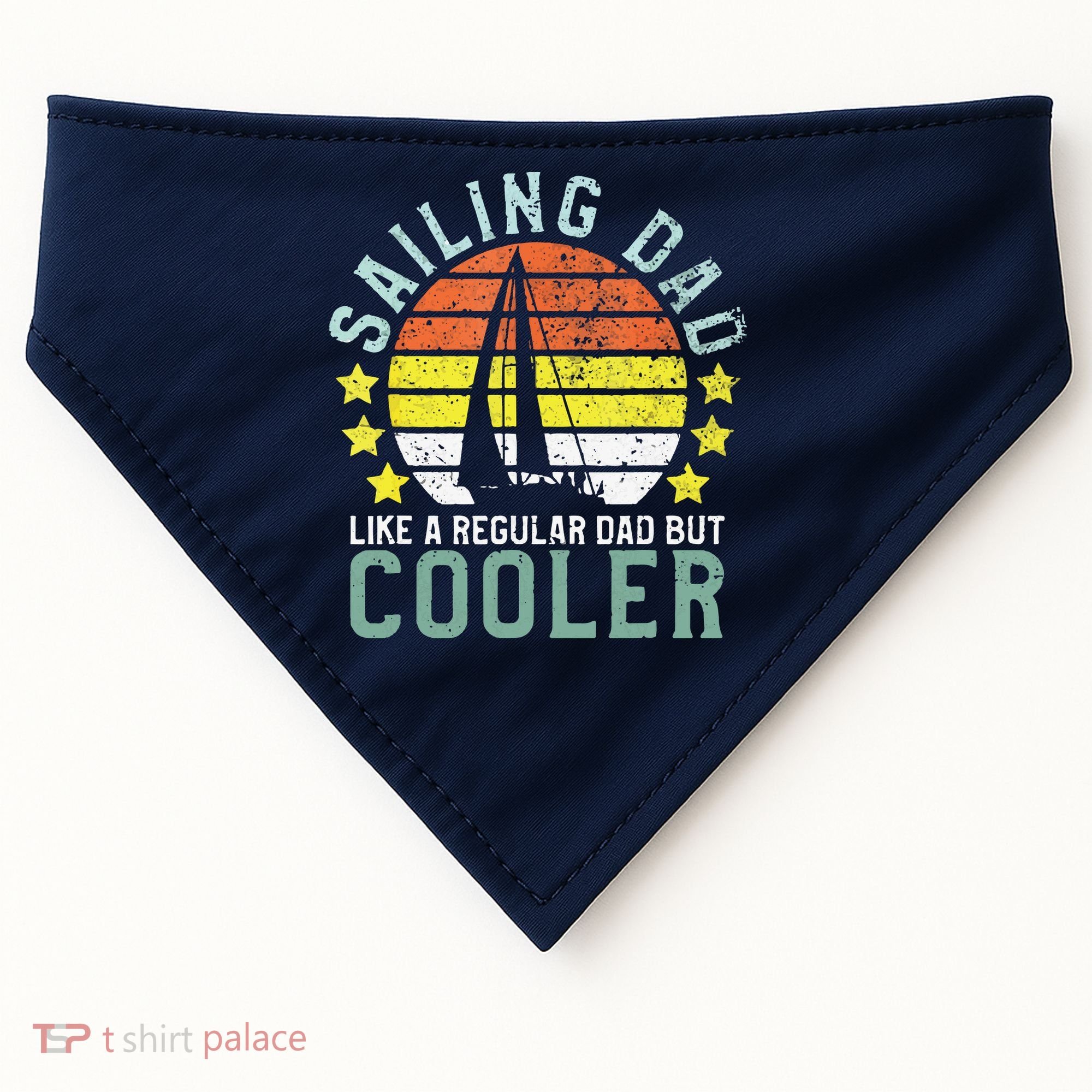 Sailing Dad | Sailboat Sailor Funny Father's Day Gift USA-Made Doggie Bandana