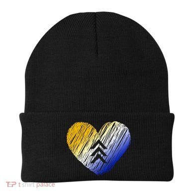 Support Down Syndrome Heart Beanie