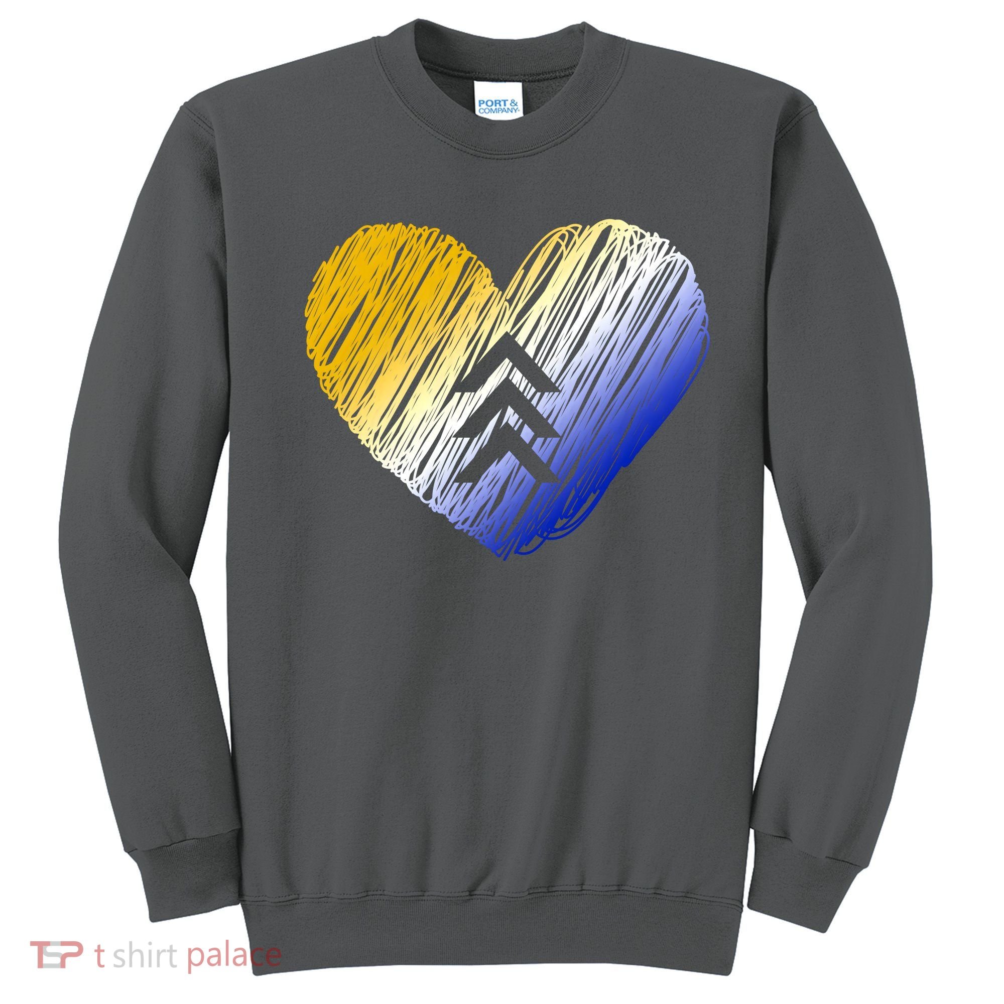 Support Down Syndrome Heart Sweatshirt