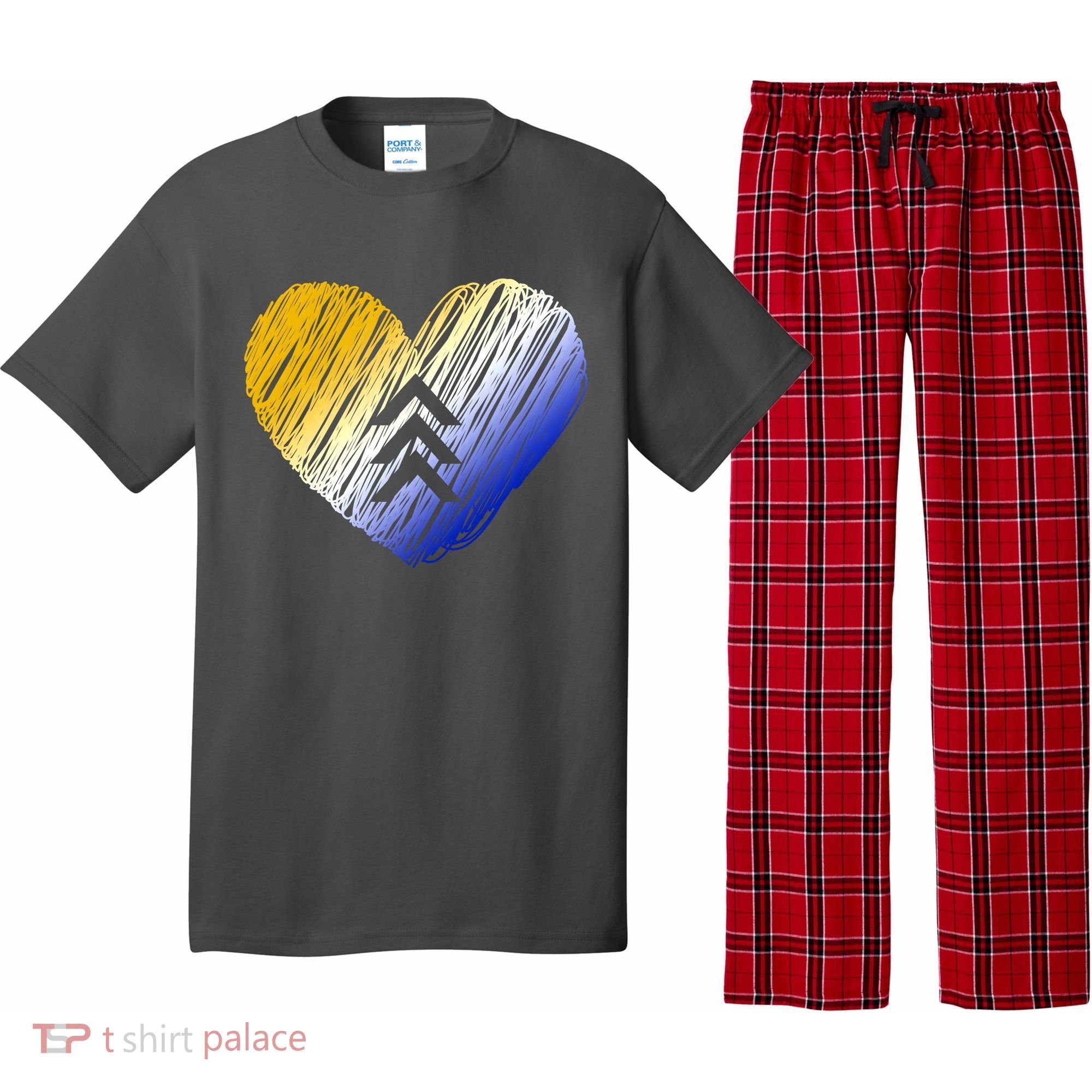 Support Down Syndrome Heart Pajama Set