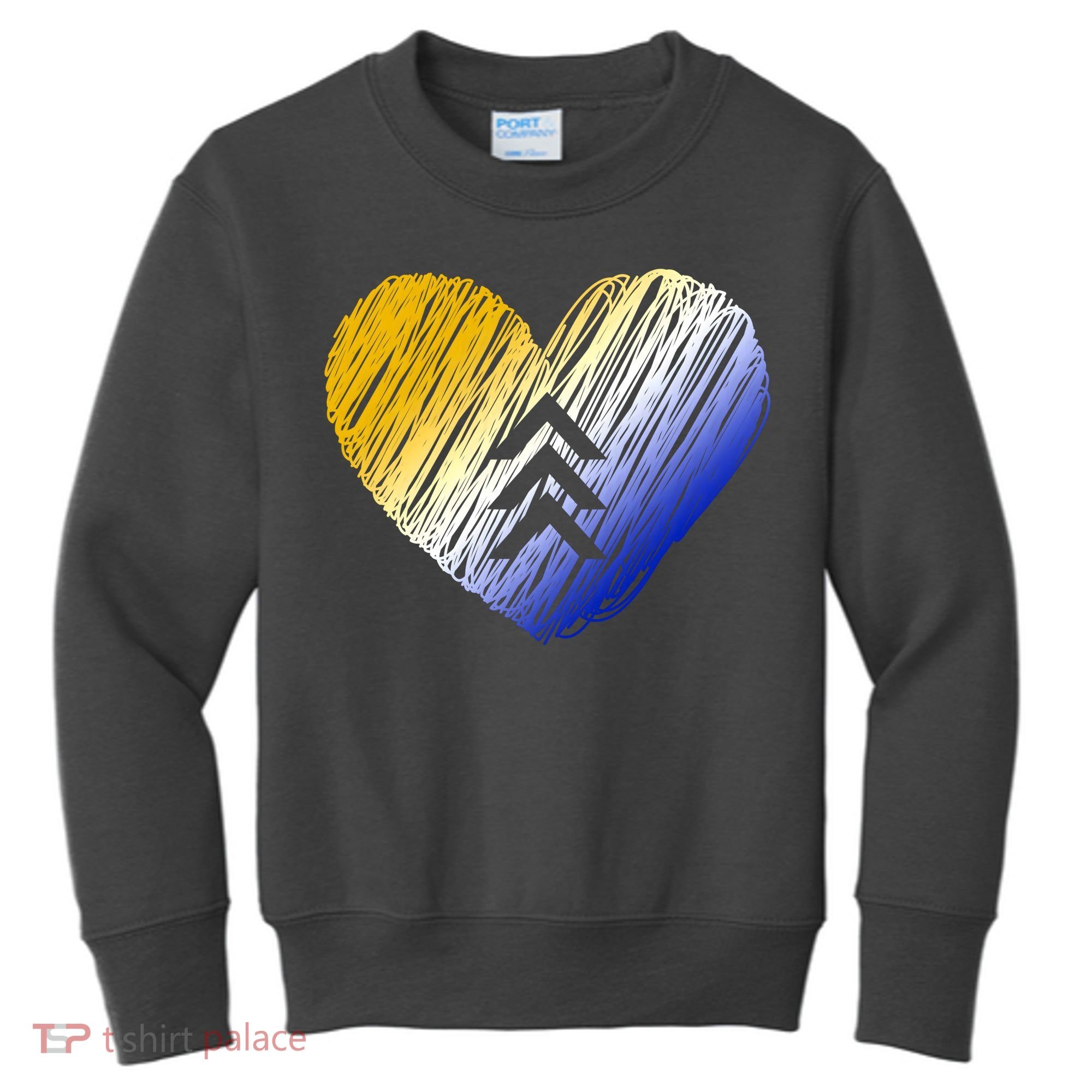 Support Down Syndrome Heart Kids Sweatshirt
