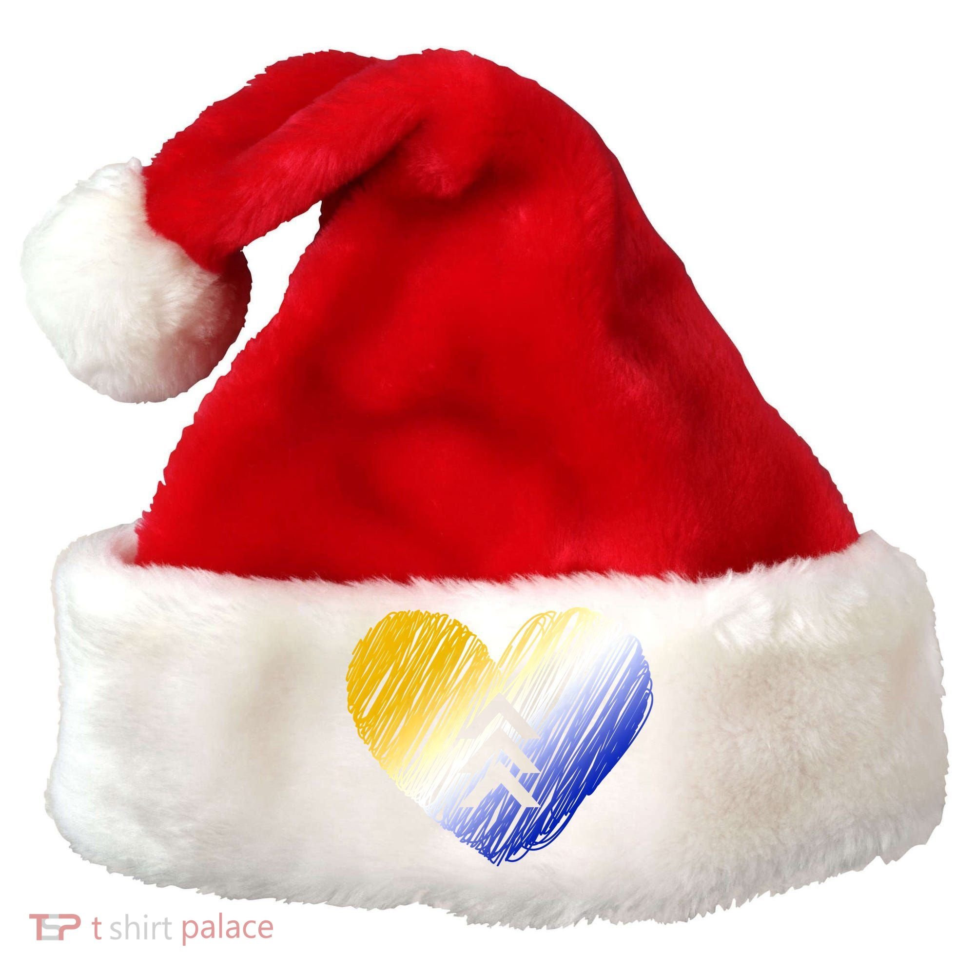 Support Down Syndrome Heart Santa Hat