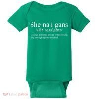 Shenanigans Definition St Patricks Day Funny Baby Bodysuit thumb 0