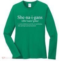 Shenanigans Definition St Patricks Day Funny Women's Long Sleeve Shirt thumb 0