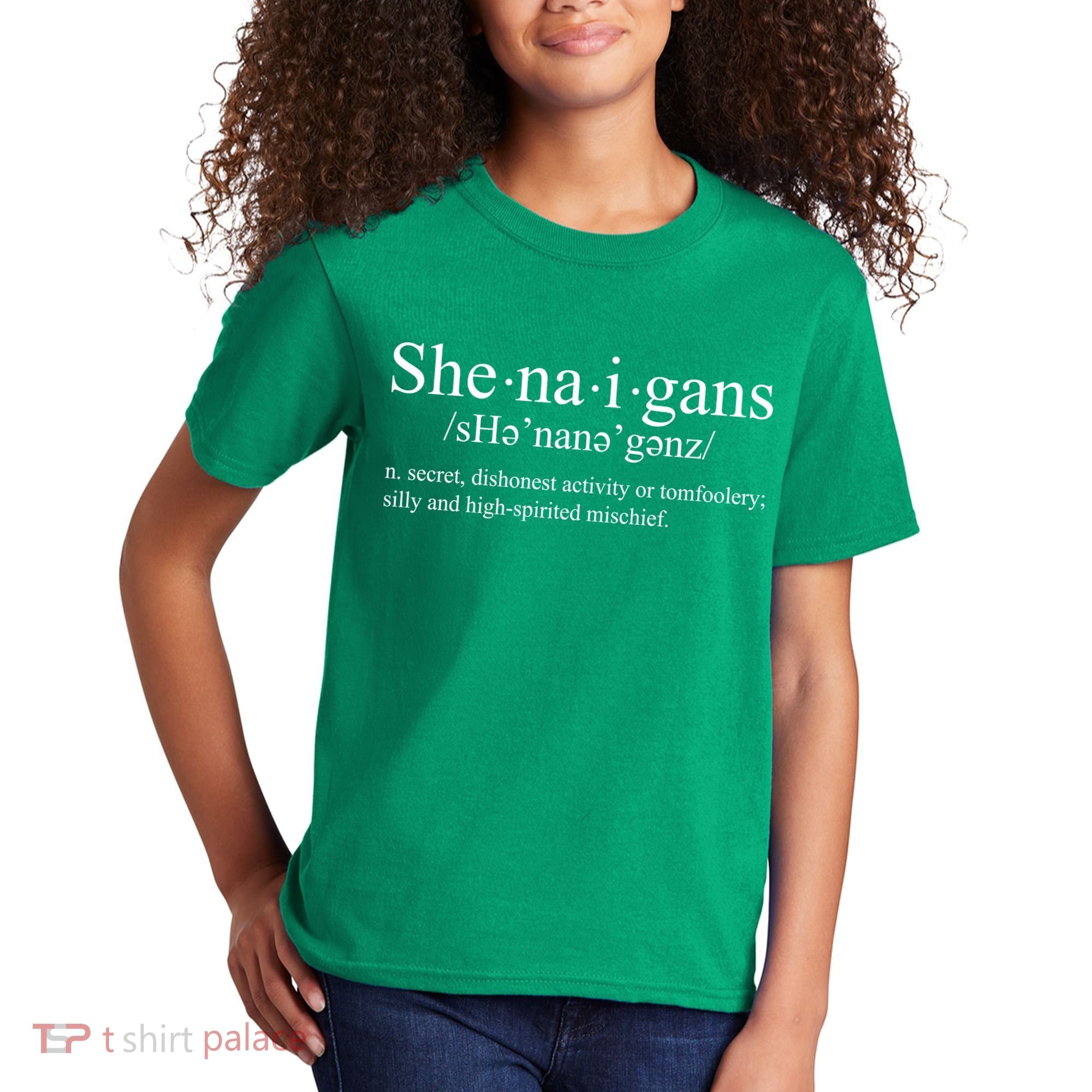 Shenanigans Definition St Patricks Day Funny Kids T-Shirt