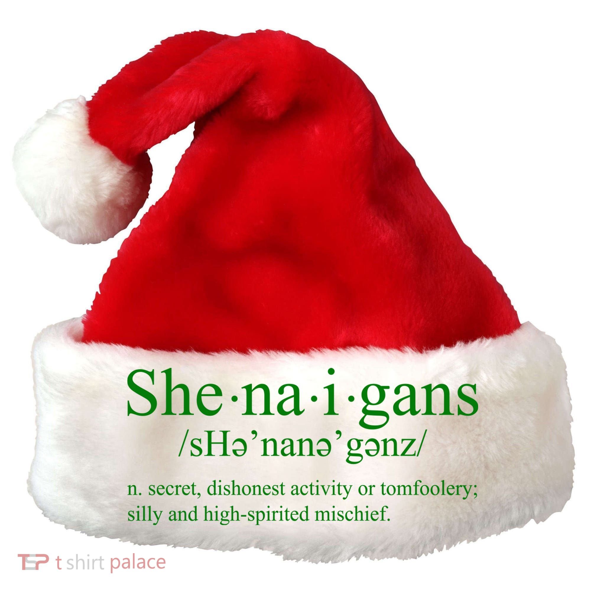 Shenanigans Definition St Patricks Day Funny Santa Hat