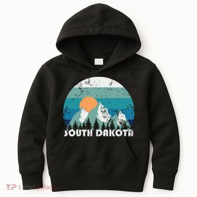 South Dakota State Retro Vintage Kids Hoodie