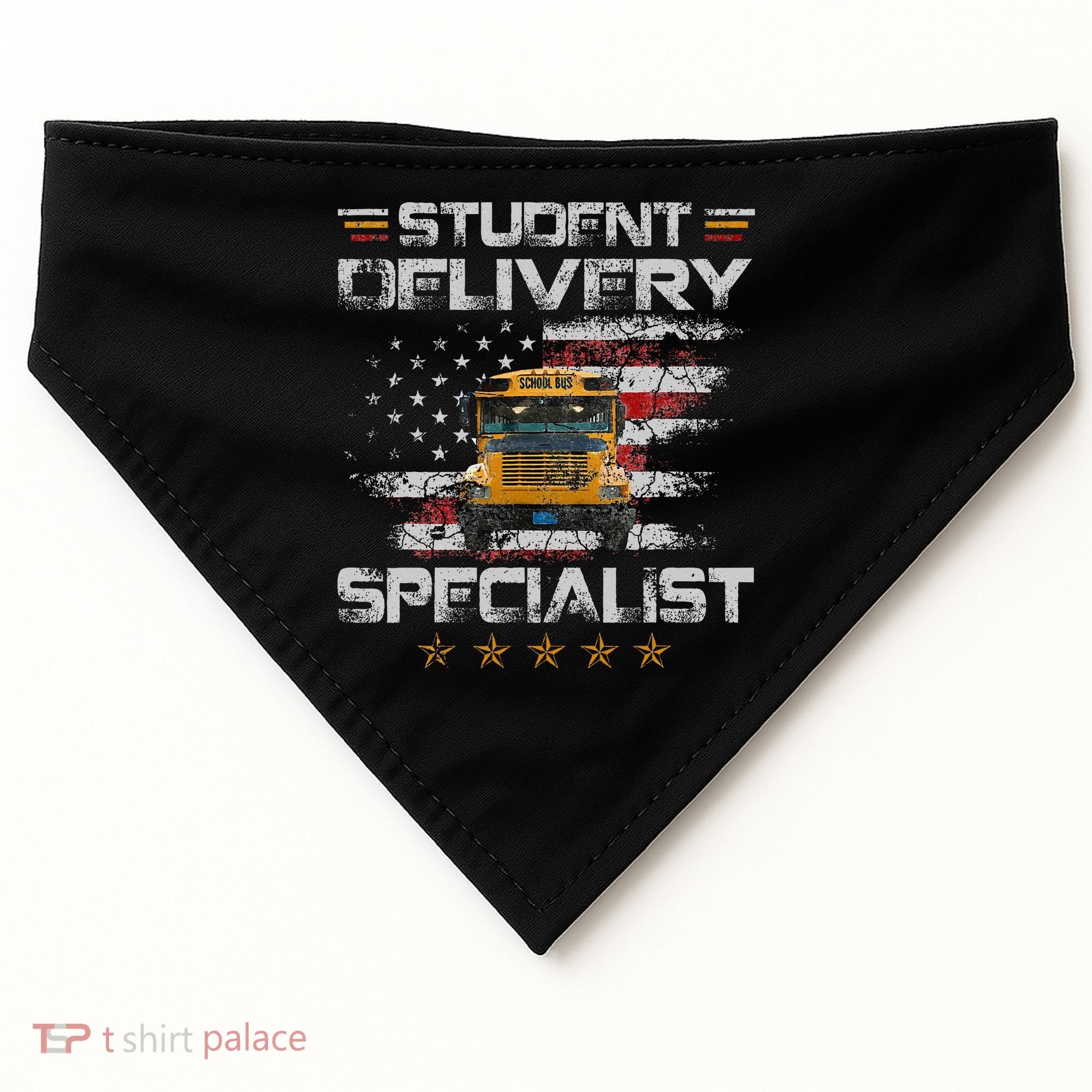 Student Delivery Specialist Funny School Bus Driver USA-Made Doggie Bandana