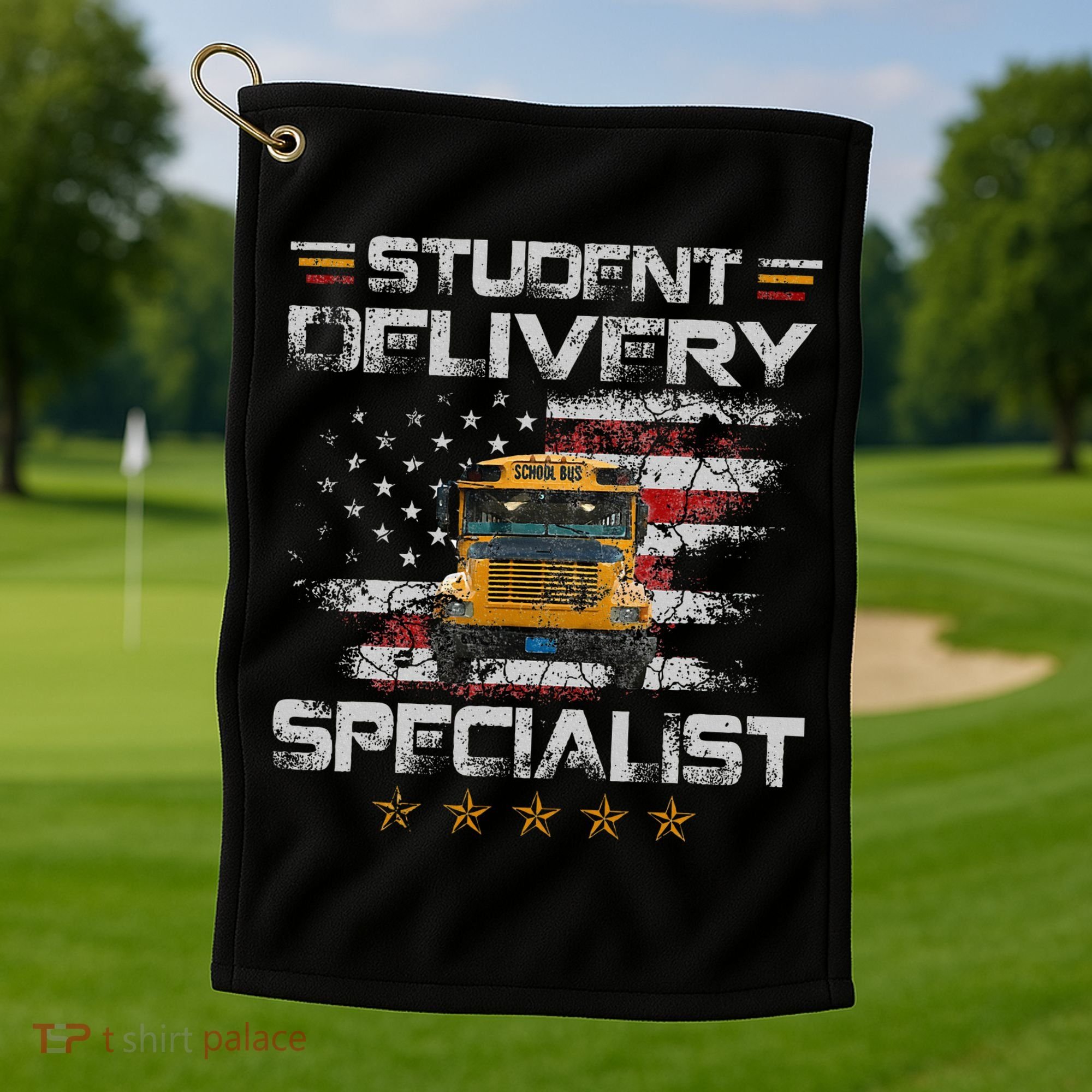 Student Delivery Specialist Funny School Bus Driver Golf Towel