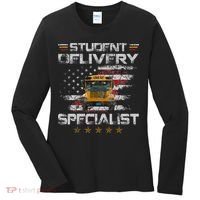 Student Delivery Specialist Funny School Bus Driver Women's Long Sleeve Shirt thumb 0