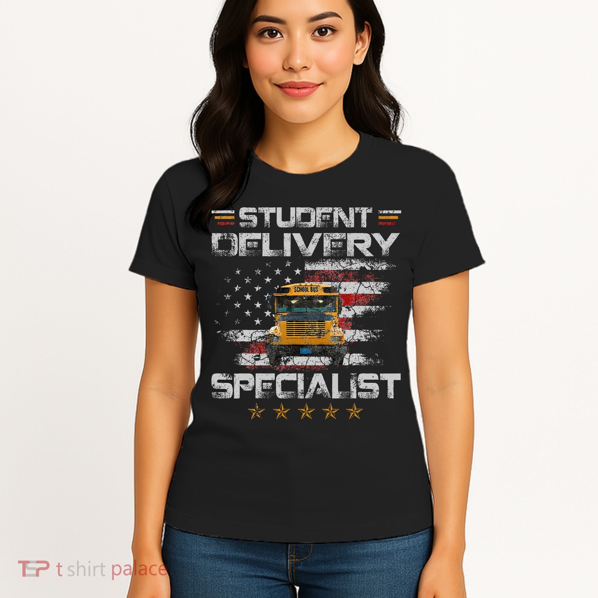 Student Delivery Specialist Funny School Bus Driver Women's T-Shirt