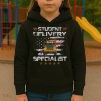 Student Delivery Specialist Funny School Bus Driver Kids Hoodie thumb 3