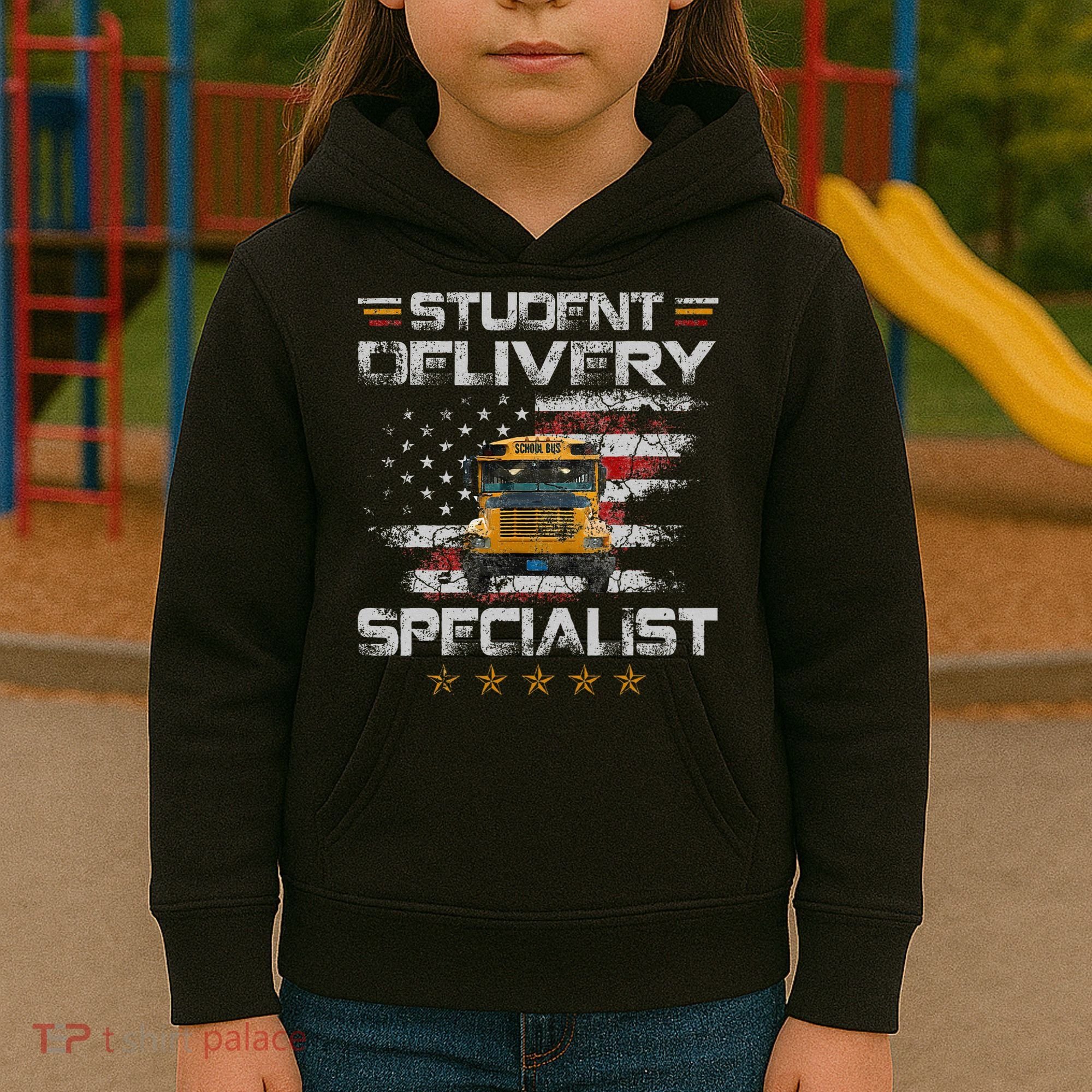 Student Delivery Specialist Funny School Bus Driver Kids Hoodie
