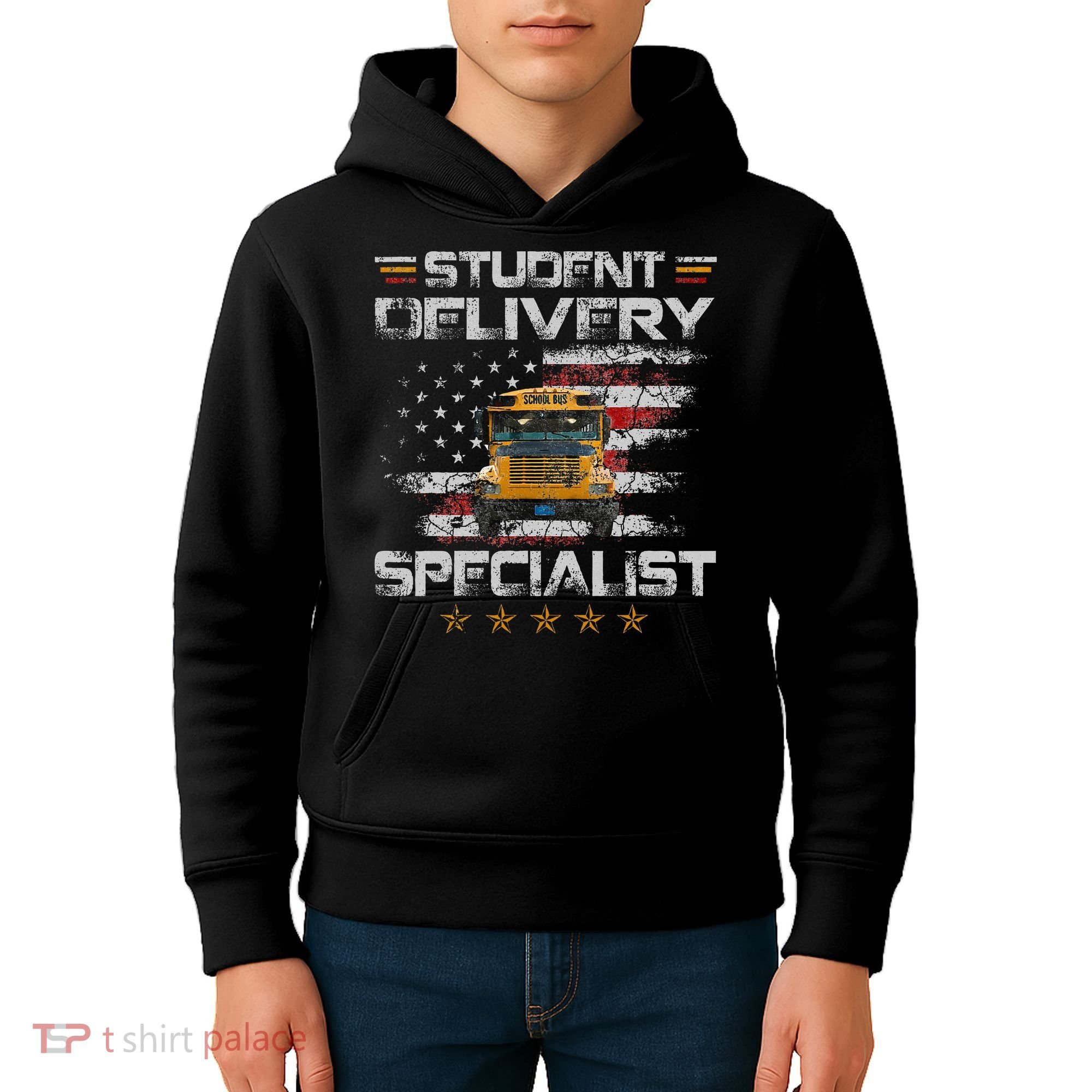 Student Delivery Specialist Funny School Bus Driver Kids Hoodie