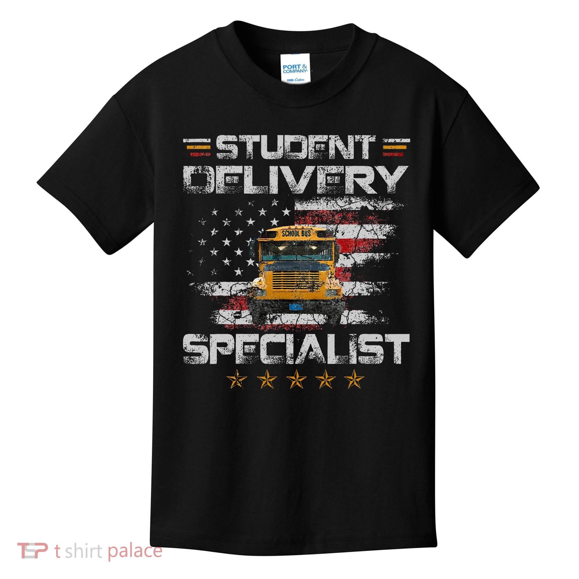 Student Delivery Specialist Funny School Bus Driver Kids T-Shirt
