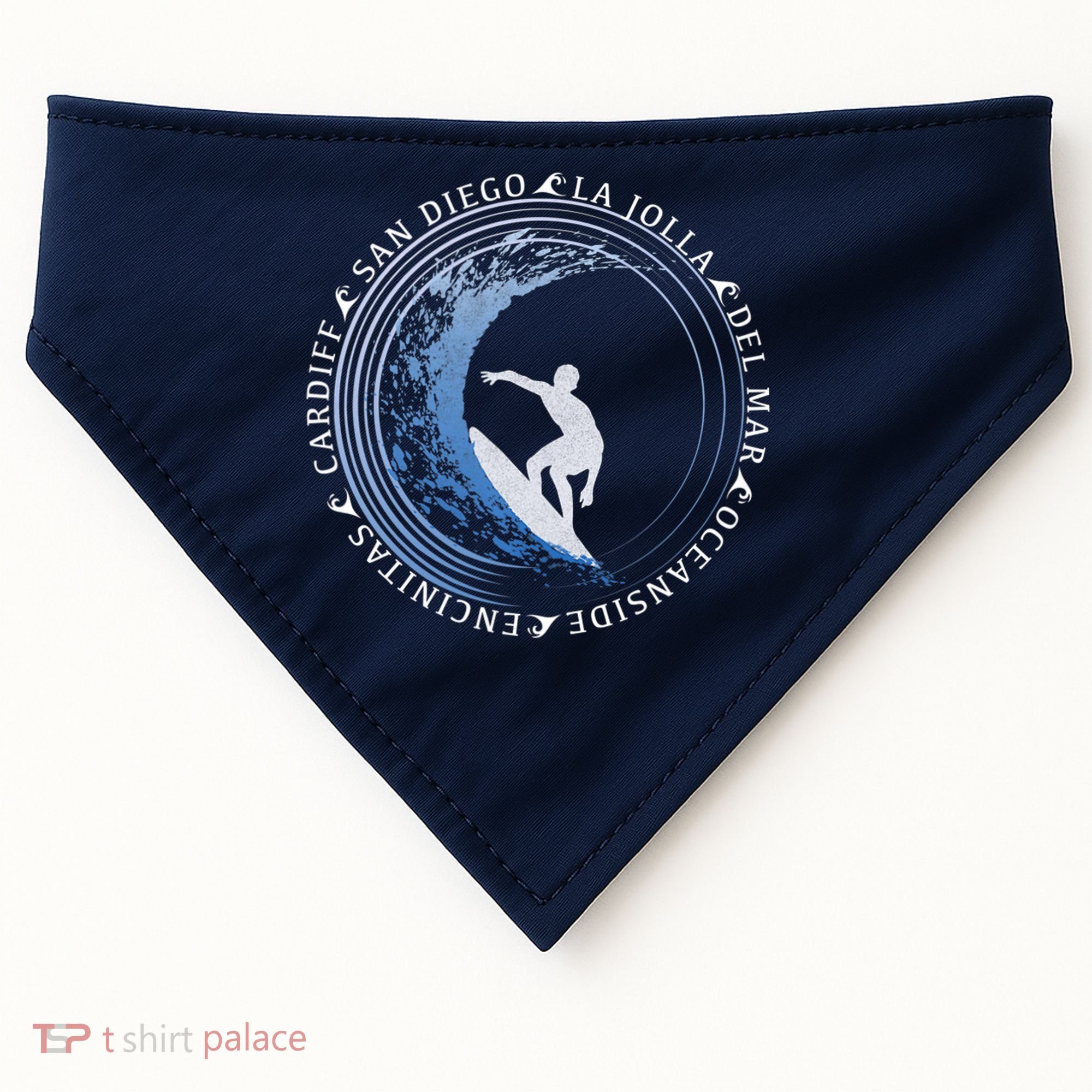 San Diego Surf Shirt / San Diego Beach Gift USA-Made Doggie Bandana