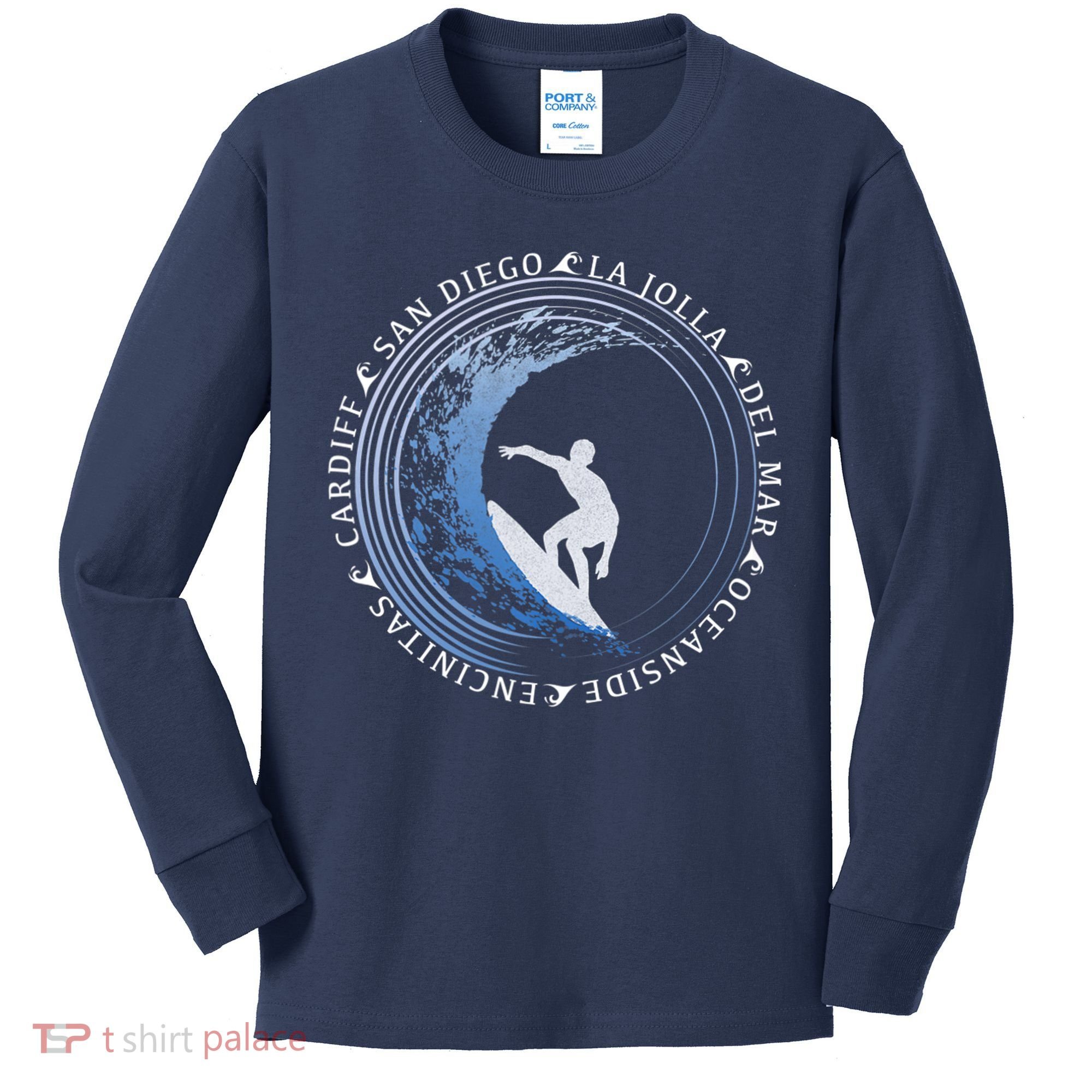 San Diego Surf Shirt / San Diego Beach Gift Kids Long Sleeve Shirt