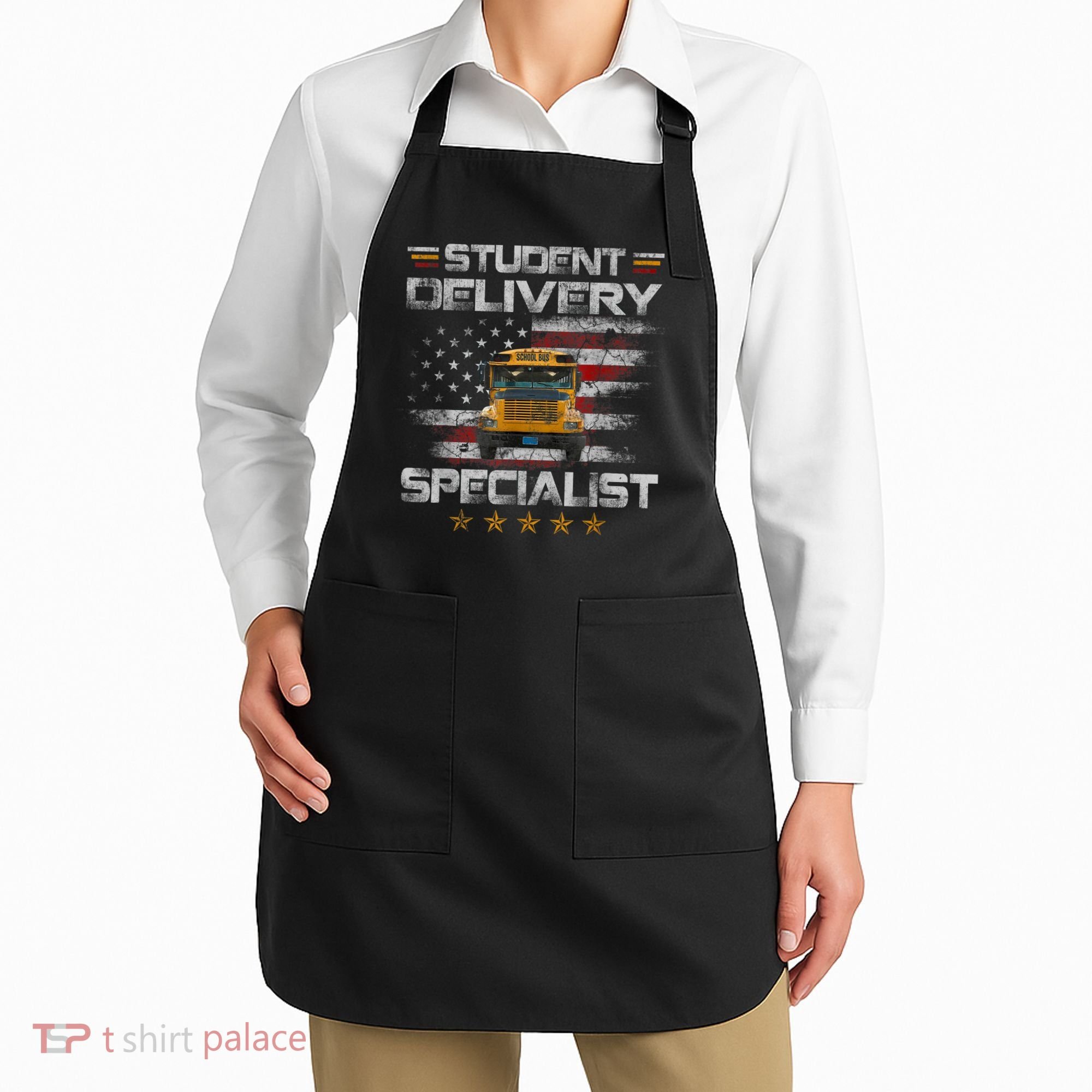 Student Delivery Specialist Funny School Bus Driver Men Apron