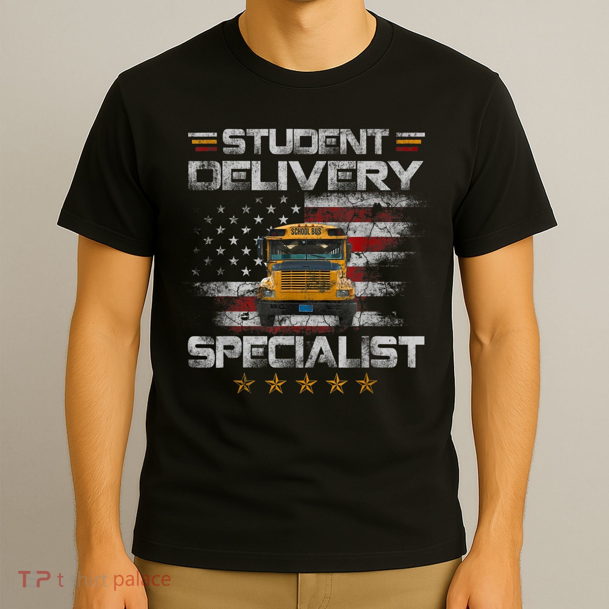 Student Delivery Specialist Funny School Bus Driver Men T-Shirt
