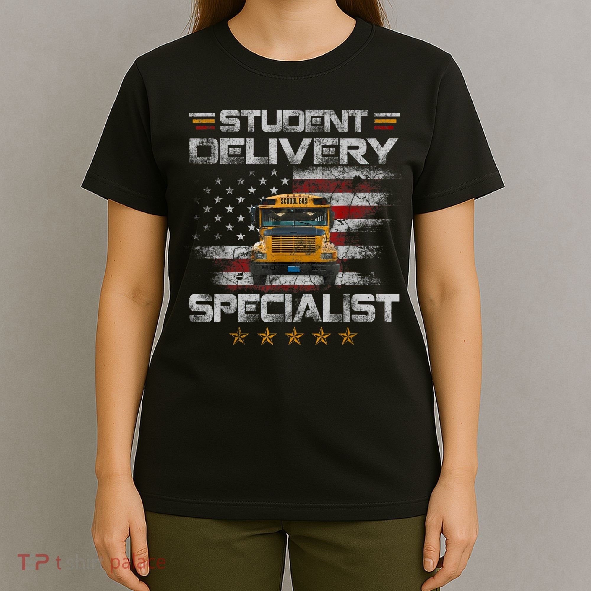 Student Delivery Specialist Funny School Bus Driver Men T-Shirt