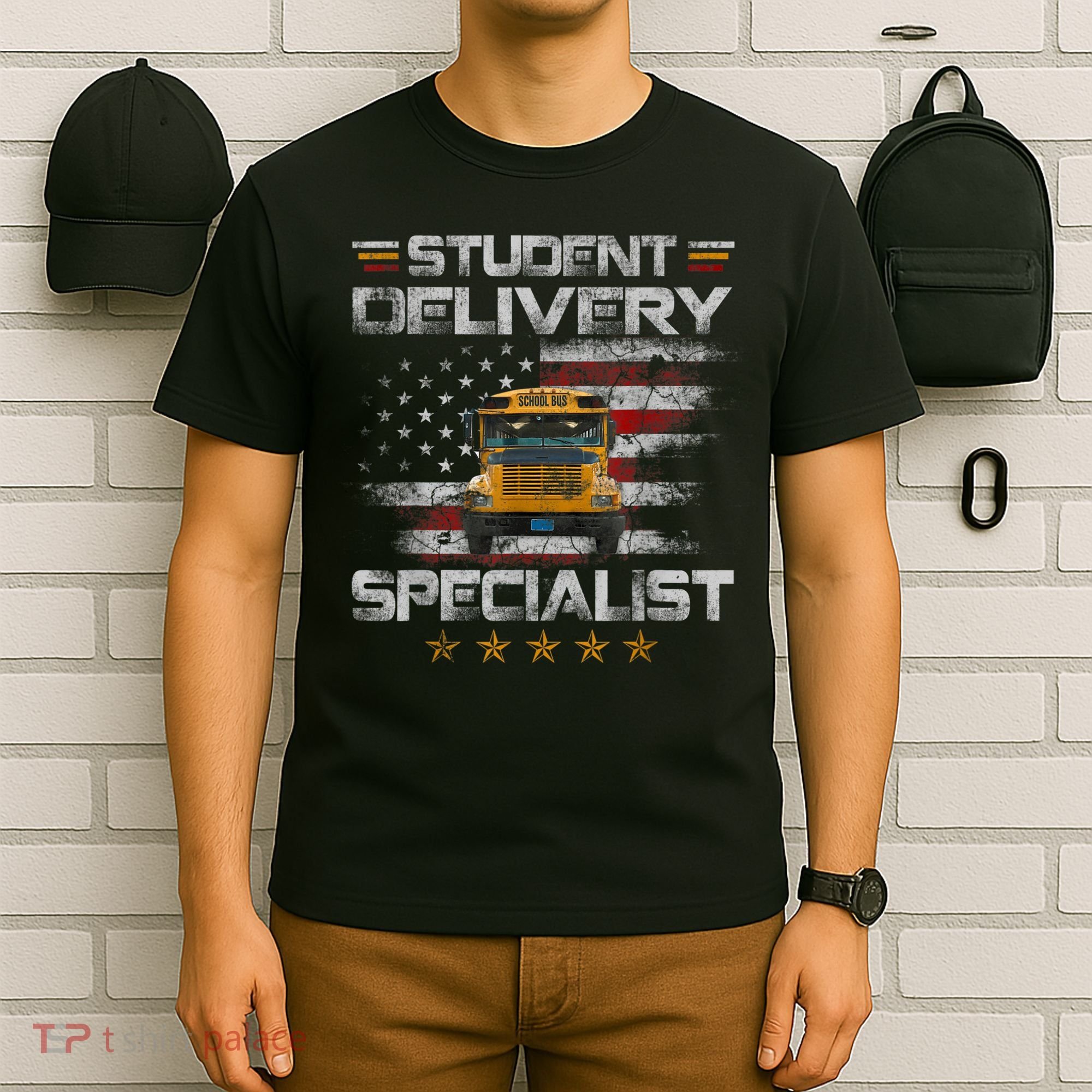 Student Delivery Specialist Funny School Bus Driver Men T-Shirt
