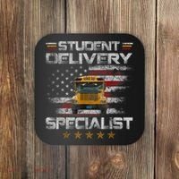 Student Delivery Specialist Funny School Bus Driver Men Coaster thumb 0