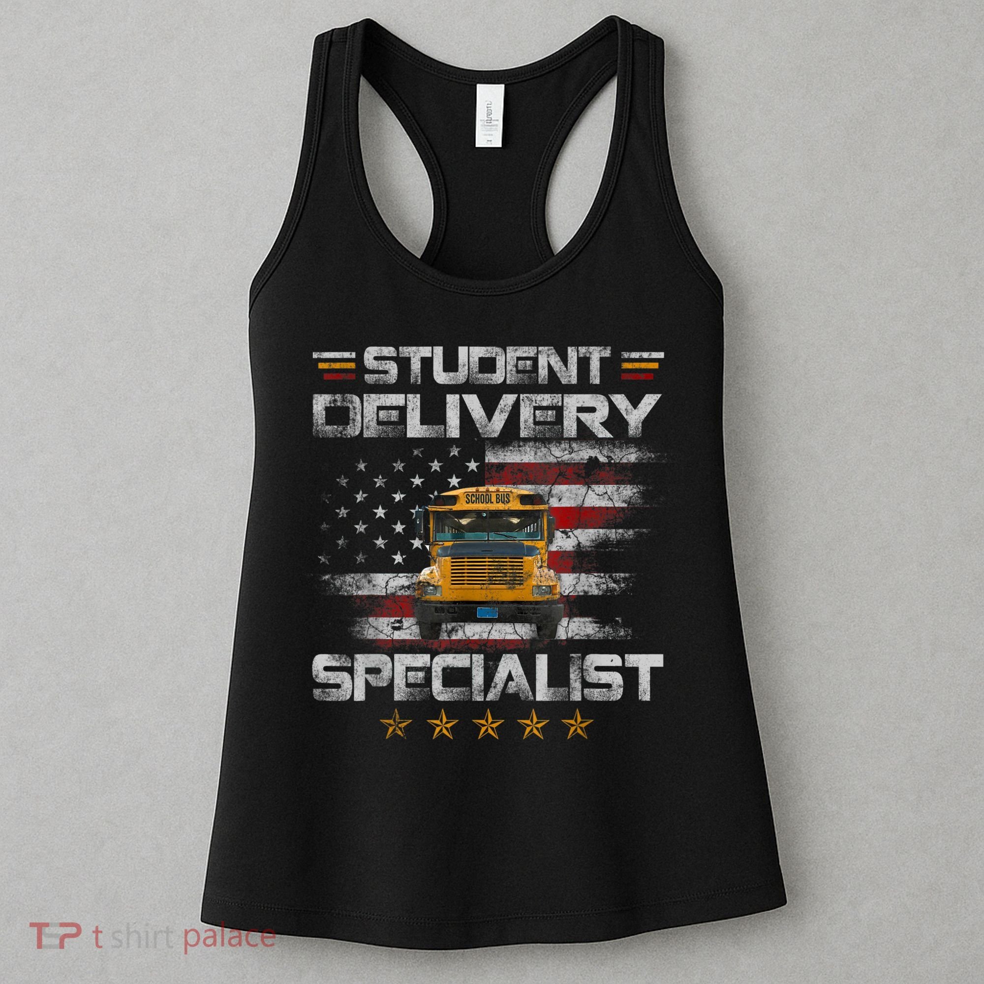 Student Delivery Specialist Funny School Bus Driver Men Women's Tank Top
