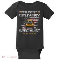 Student Delivery Specialist Funny School Bus Driver Men Baby Bodysuit thumb 0