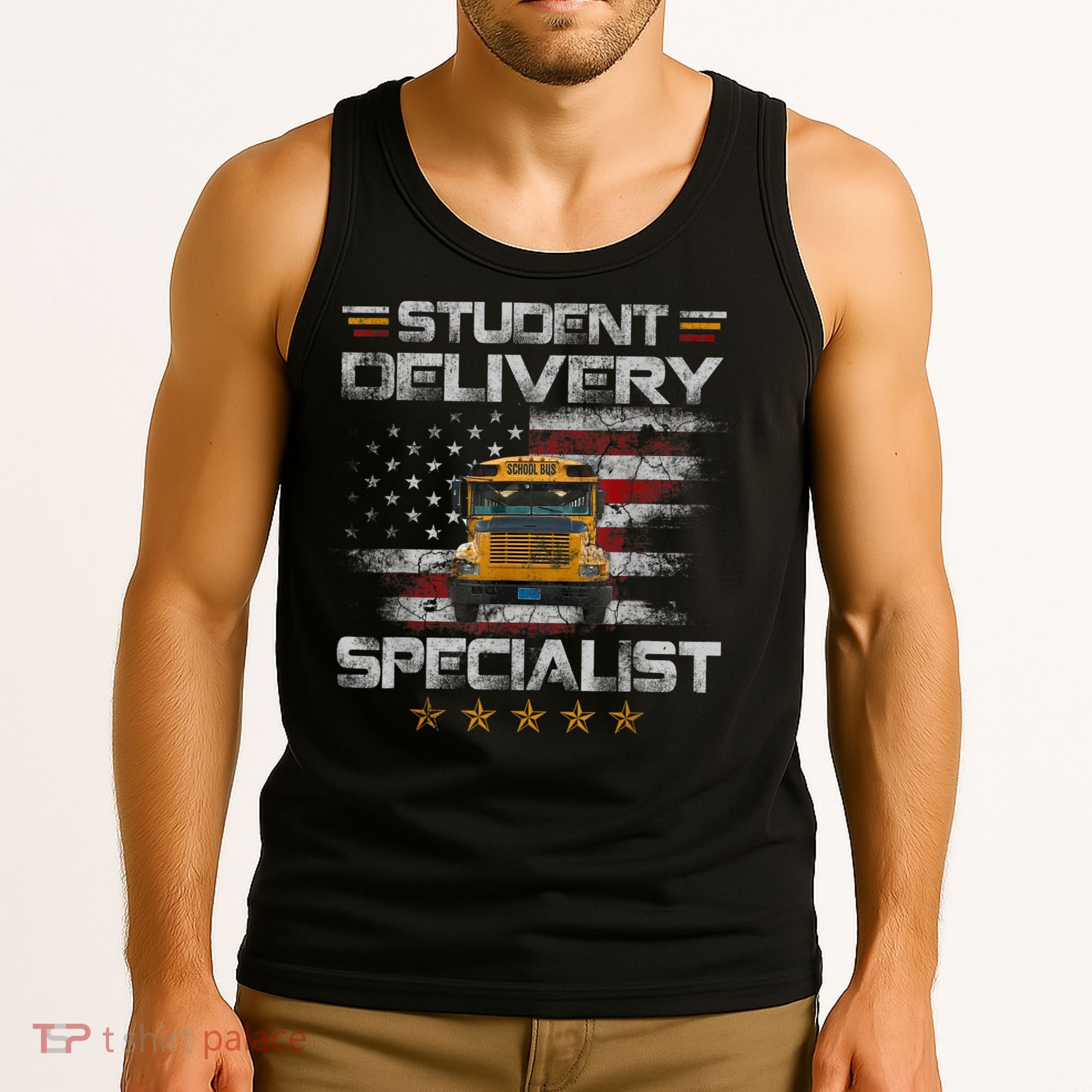 Student Delivery Specialist Funny School Bus Driver Men Tank Top