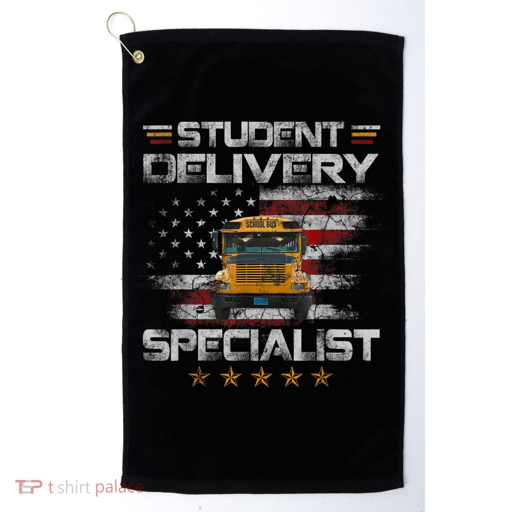 Student Delivery Specialist Funny School Bus Driver Men Golf Towel