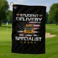 Student Delivery Specialist Funny School Bus Driver Men Golf Towel thumb 1
