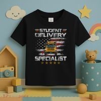 Student Delivery Specialist Funny School Bus Driver Men Toddler T-Shirt thumb 3