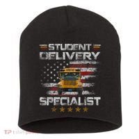 Student Delivery Specialist Funny School Bus Driver Men Short Acrylic Beanie thumb 0