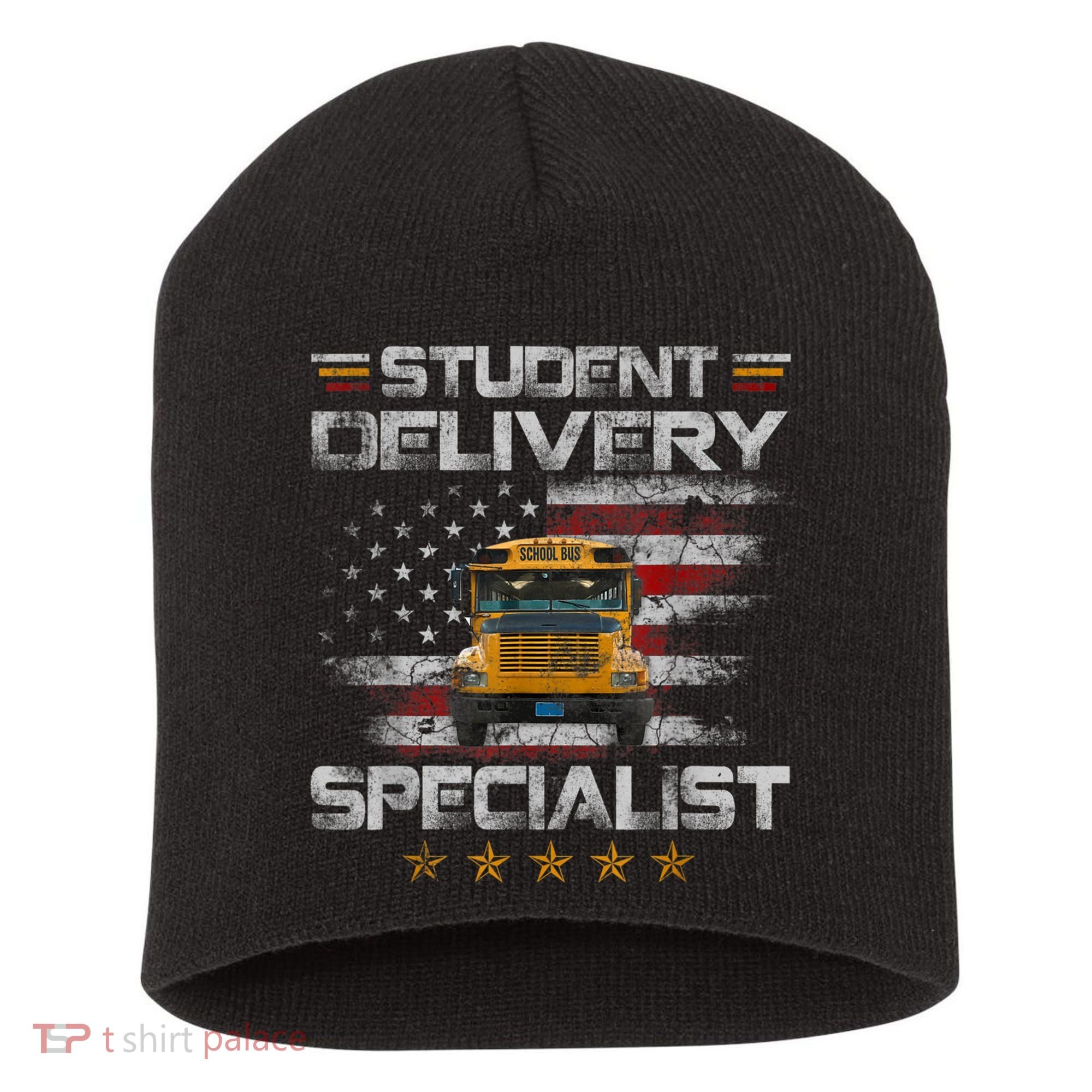 Student Delivery Specialist Funny School Bus Driver Men Short Acrylic Beanie