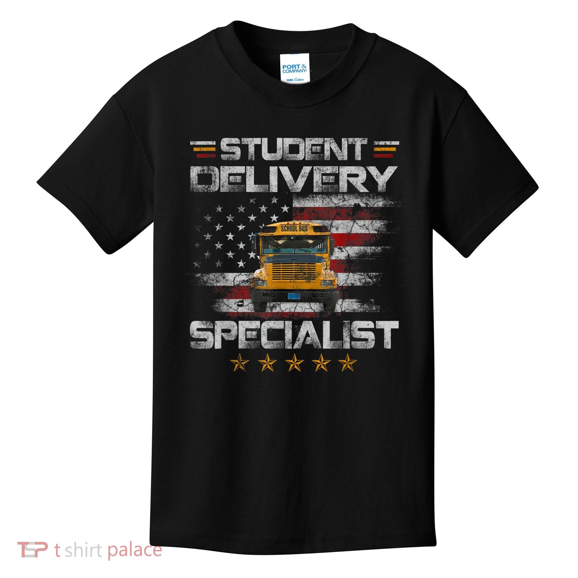Student Delivery Specialist Funny School Bus Driver Men Kids T-Shirt