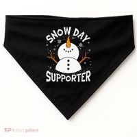Snow Day Supporter Snowflake Funny Teacher Christmas Pajamas USA-Made Doggie Bandana thumb 0