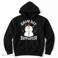 Snow Day Supporter Snowflake Funny Teacher Christmas Pajamas Hoodie thumb 0