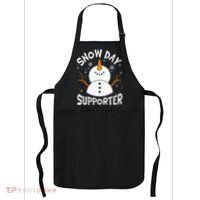 Snow Day Supporter Snowflake Funny Teacher Christmas Pajamas Apron thumb 0