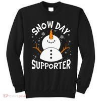 Snow Day Supporter Snowflake Funny Teacher Christmas Pajamas Sweatshirt thumb 0