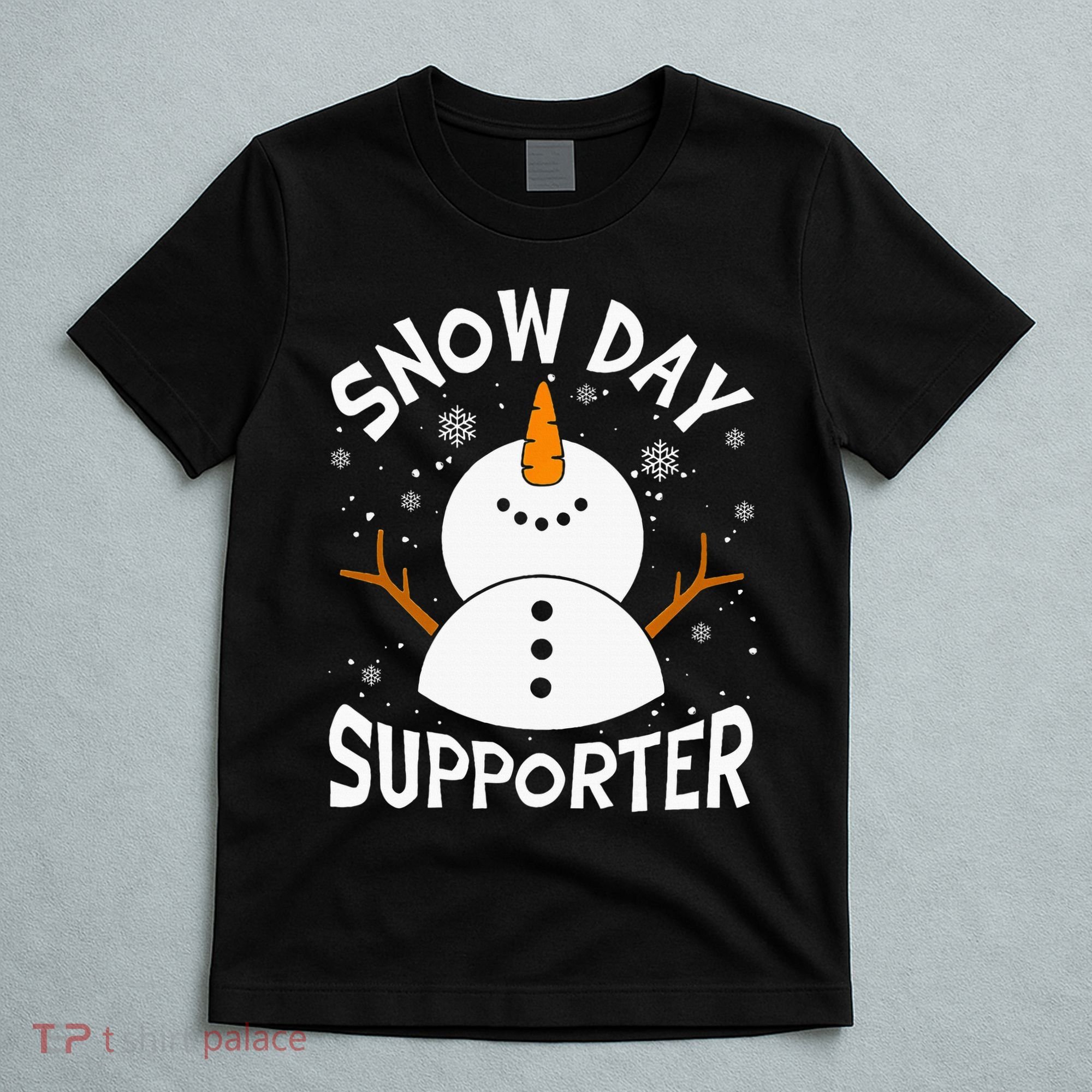 Snow Day Supporter Snowflake Funny Teacher Christmas Pajamas T-Shirt