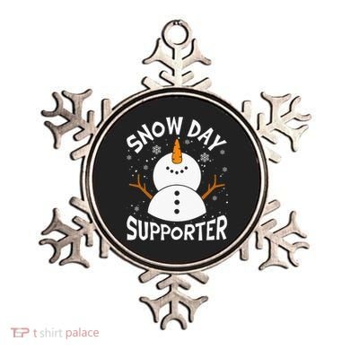 Snow Day Supporter Snowflake Funny Teacher Christmas Pajamas Ornament