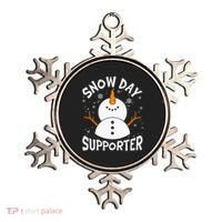 Snow Day Supporter Snowflake Funny Teacher Christmas Pajamas Ornament thumb 0